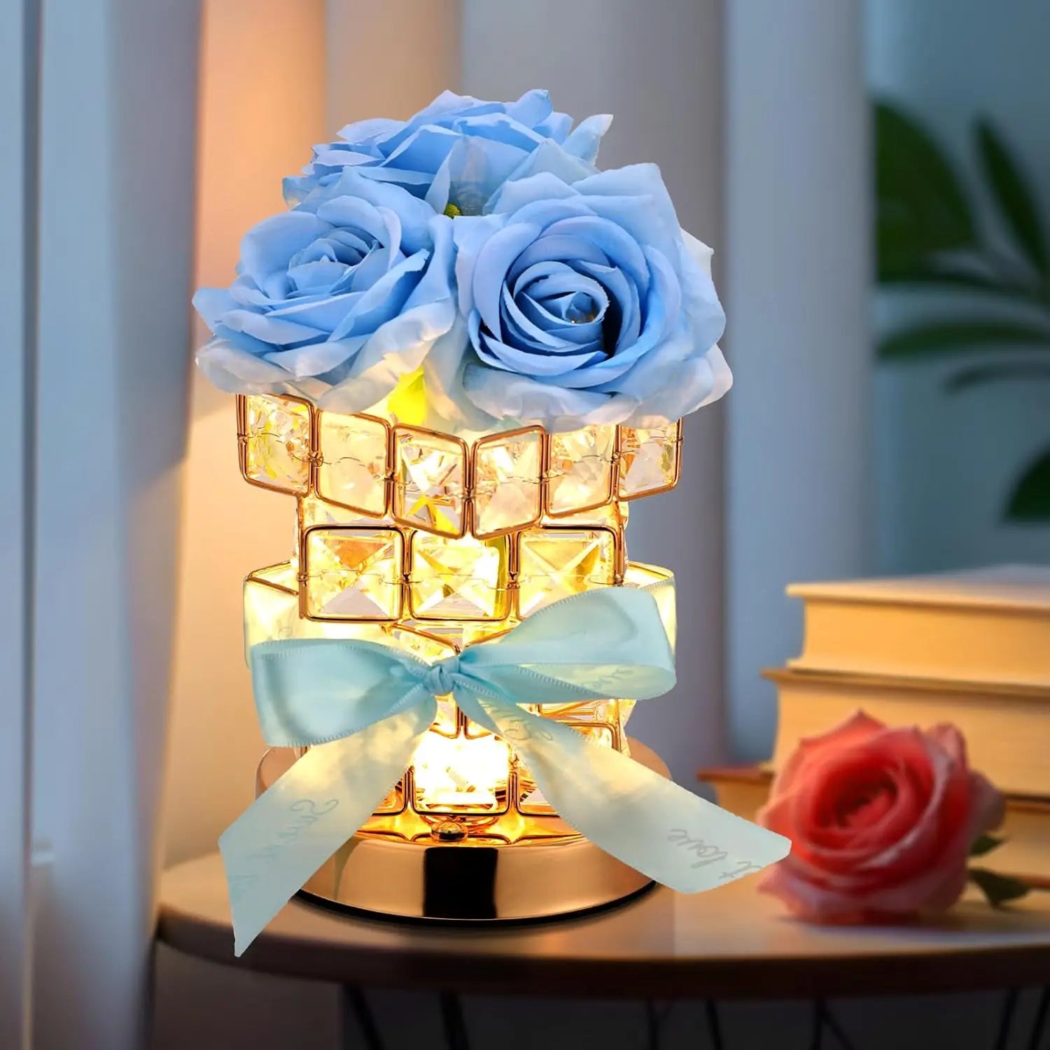Crystal Flower Night Light with USB Charging - Ikorii