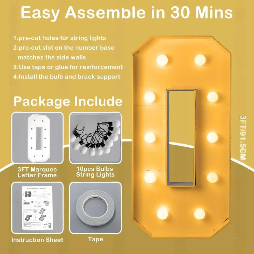 LED Light-Up Marquee Number Board