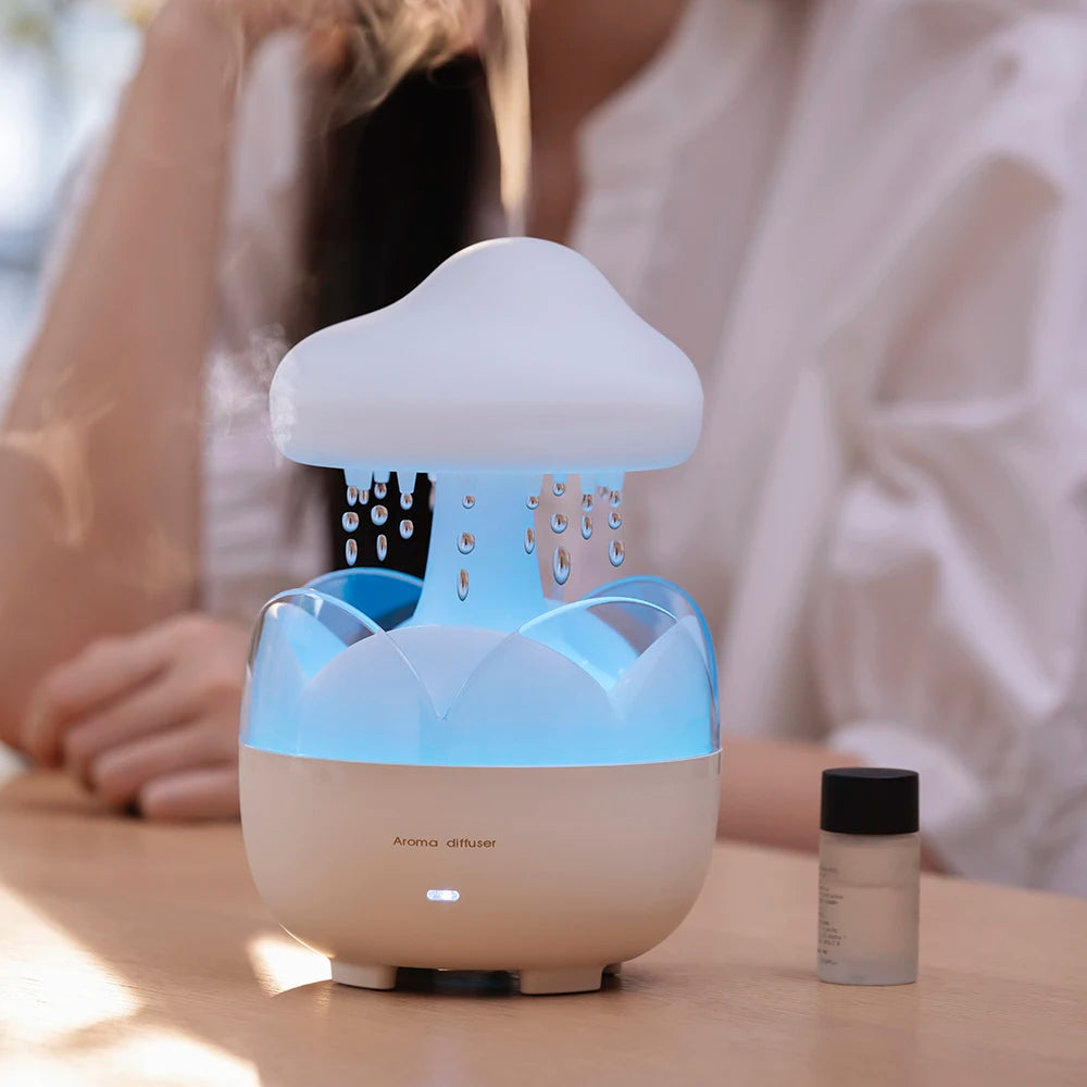 Rain Cloud Aroma Diffuser with Mushroom Design