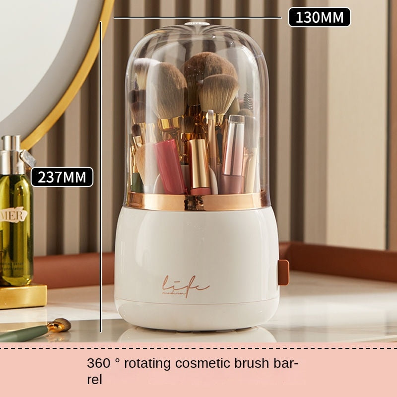 Rotating Makeup Brush Storage Organizer