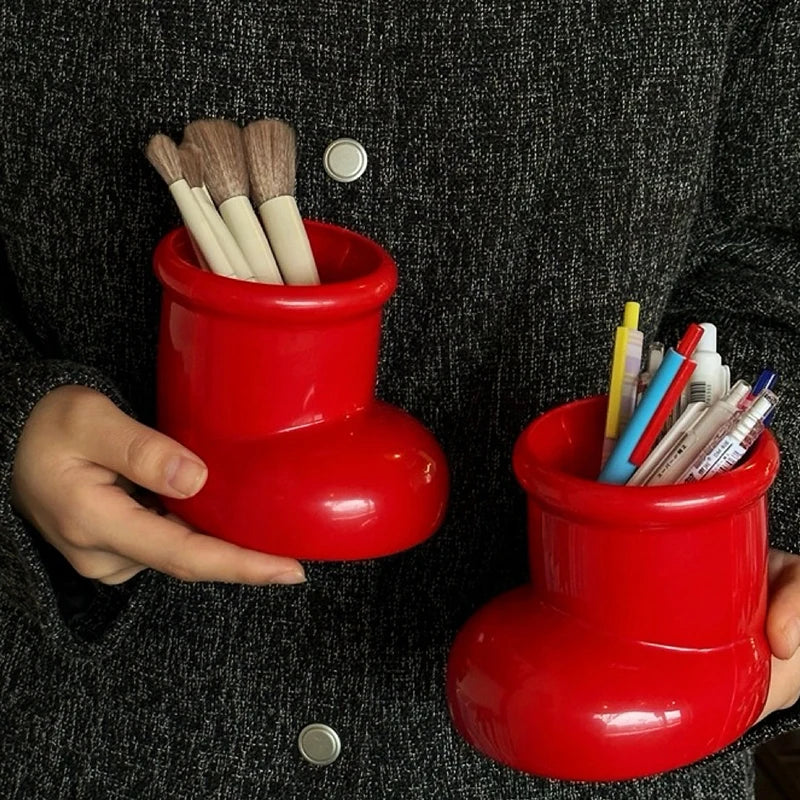 Red Boot Pen Holder & Desk Organizer - Ikorii