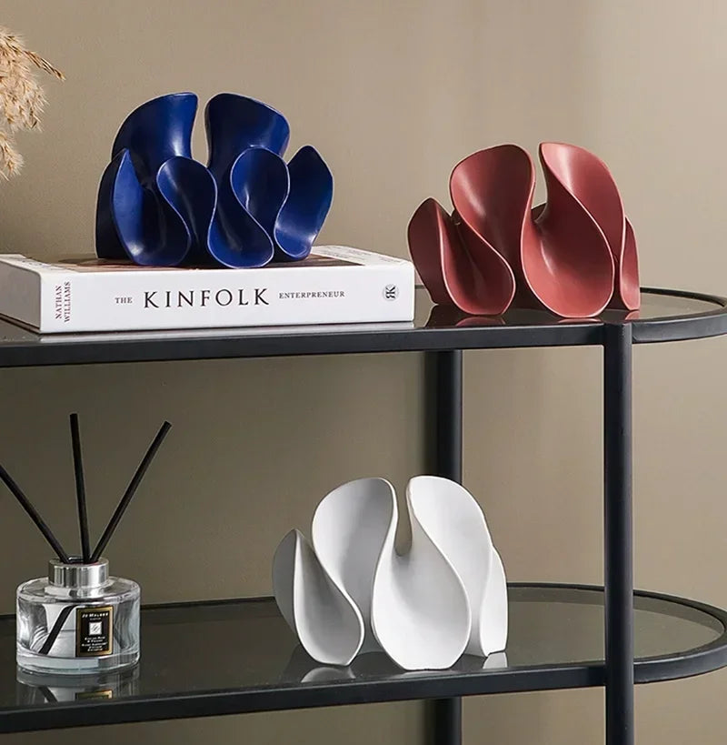 Modern Abstract Petal Sculpture