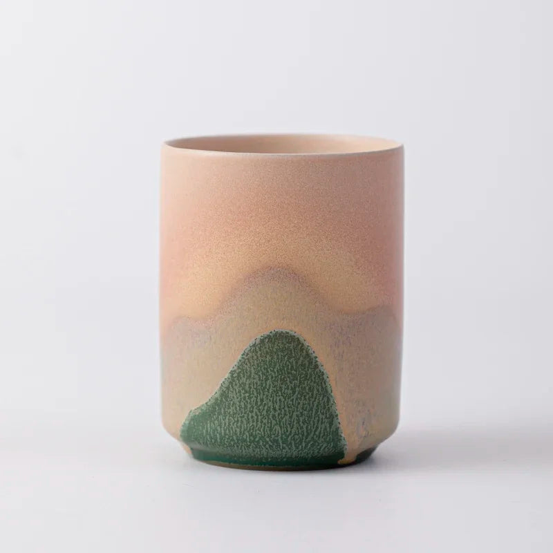 Handmade Rough Pottery Tea Cup for Gongfu Brewing, 230 ml