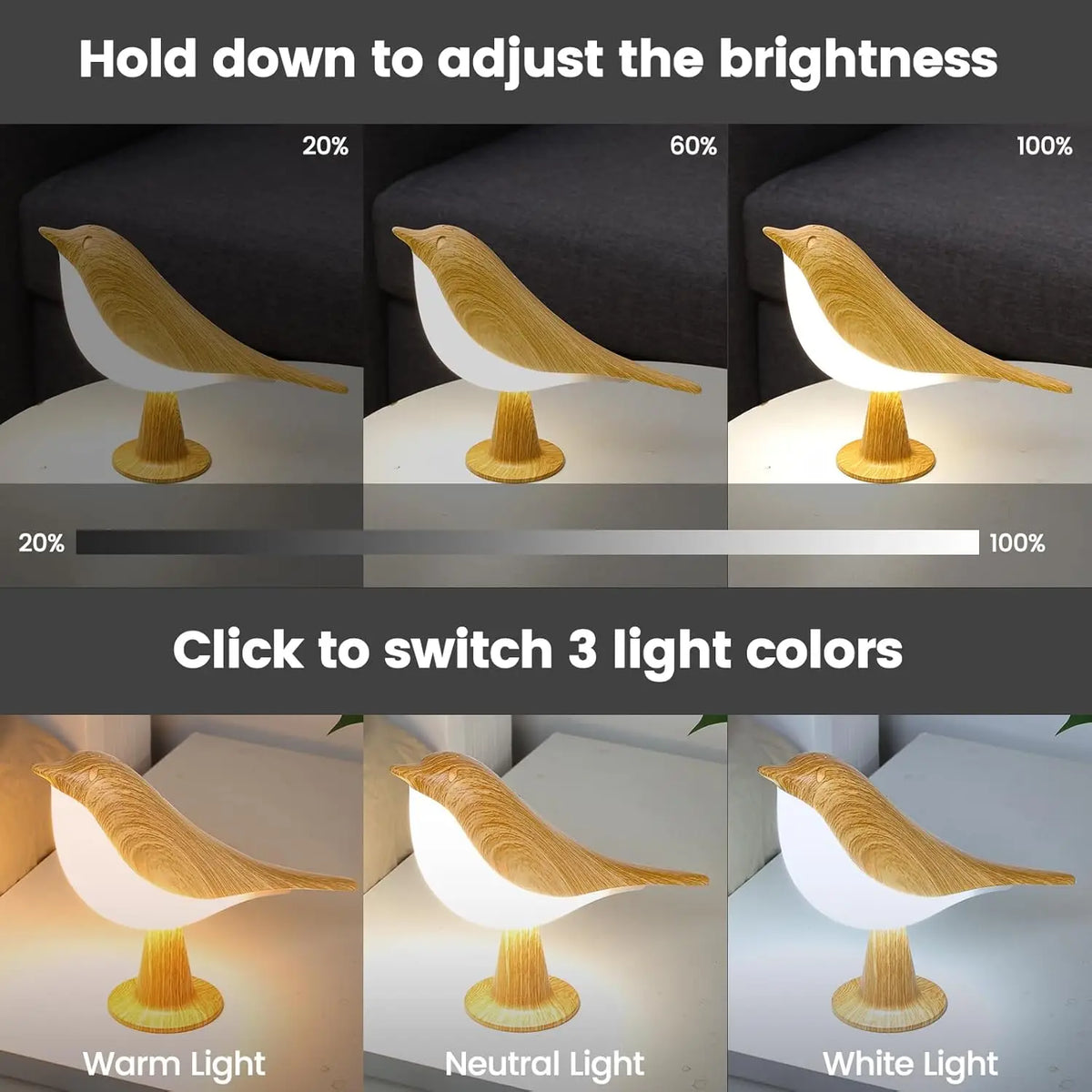 LumiBird LED Touch Lamp