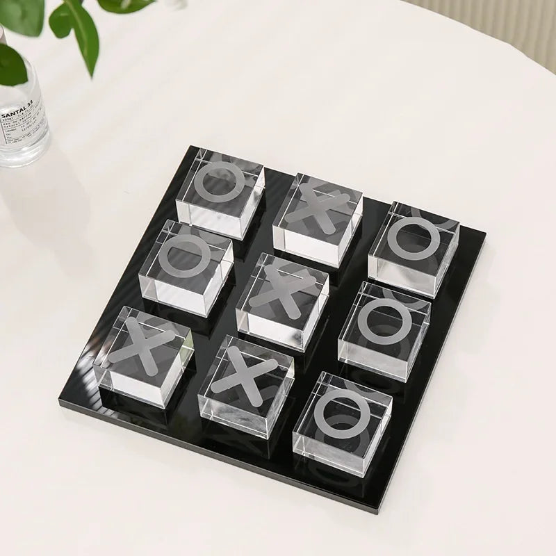 Modern Glass Tic Tac Toe Set