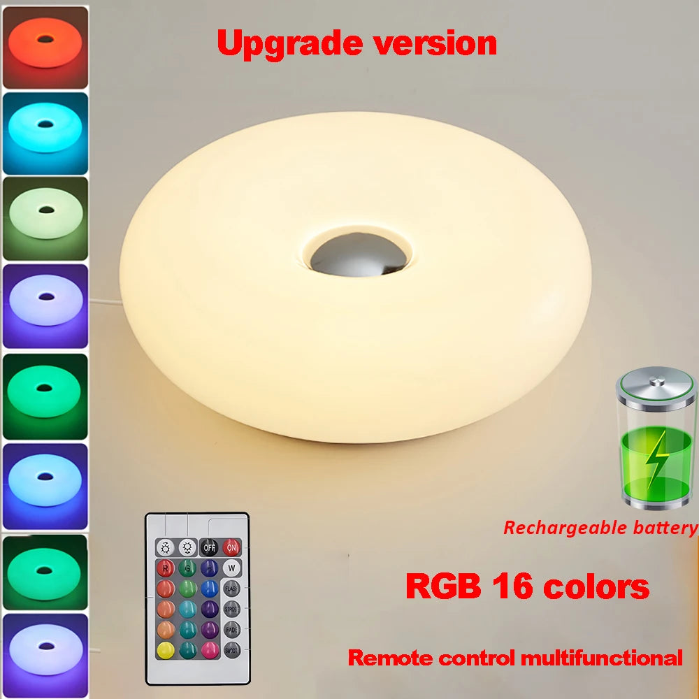 Modern Bauhaus Donut Touch & Remote Control Table Lamp