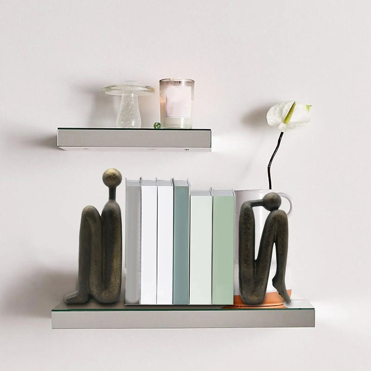 Modern Thinker Resin Bookends