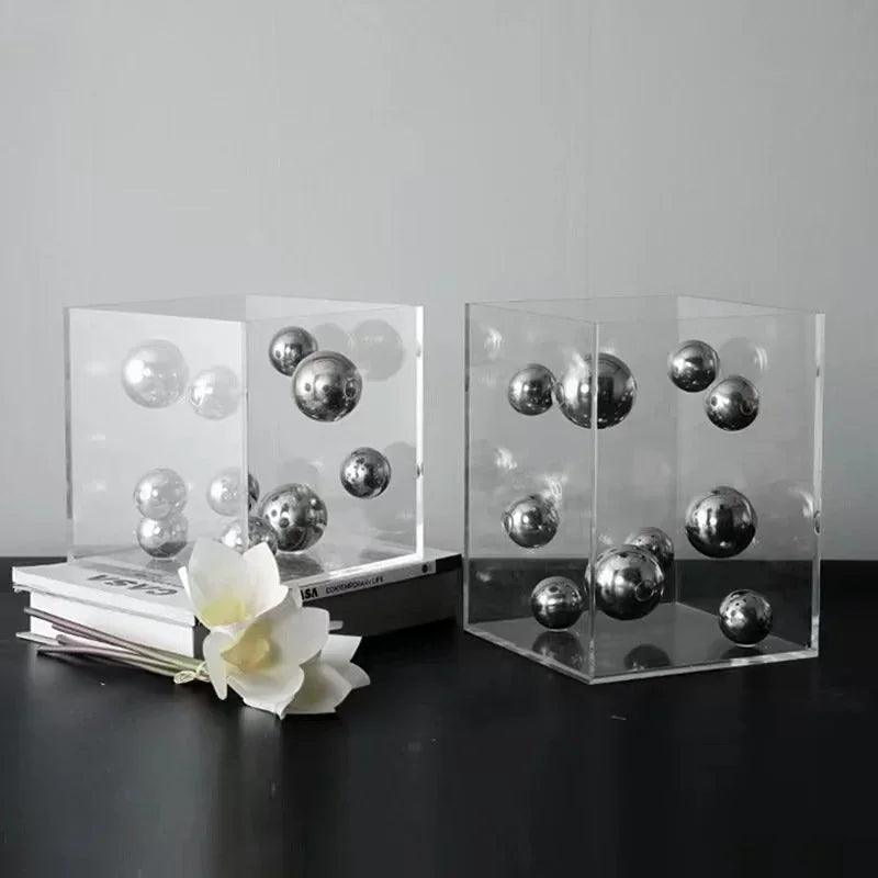 Modern Metal Ball Cube Ornament