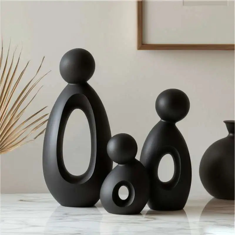 Modern Abstract Family Sculpture Set