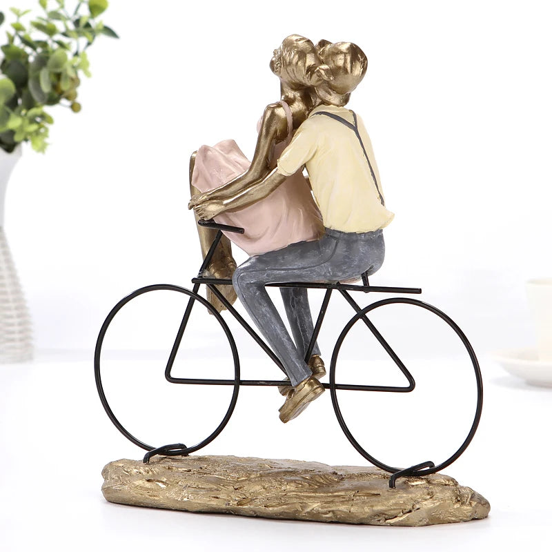 Our Journey" Romantic Couple on Bicycle Sculpture