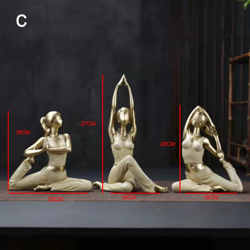 Artistic Yoga Pose Figurine Collection
