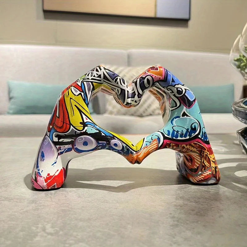 Colorful Love Gesture Sculpture