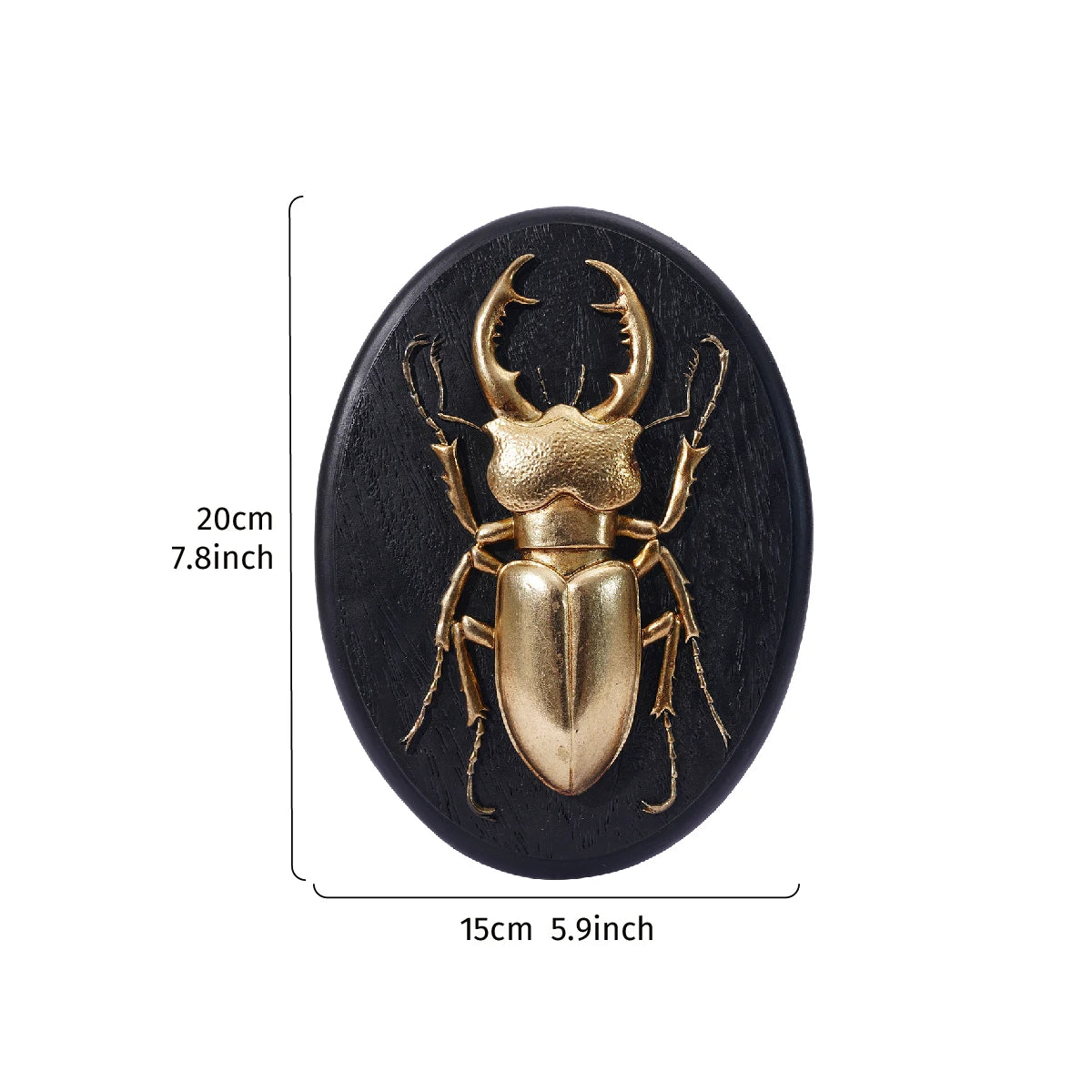 Golden Beetle Resin Wall Decor- Insect Themed Accent