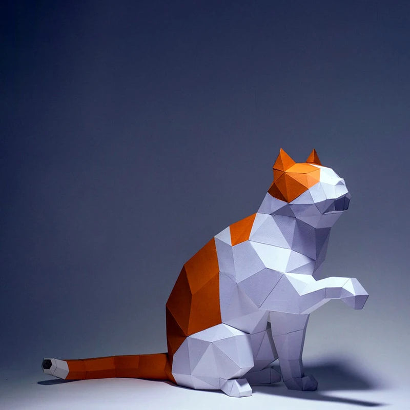 The Papercraft Purr-fection" 3D Cat Model Kit