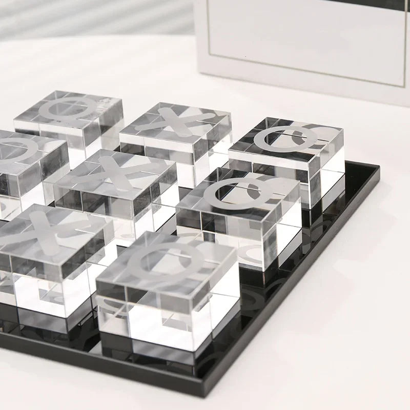 Modern Glass Tic Tac Toe Set