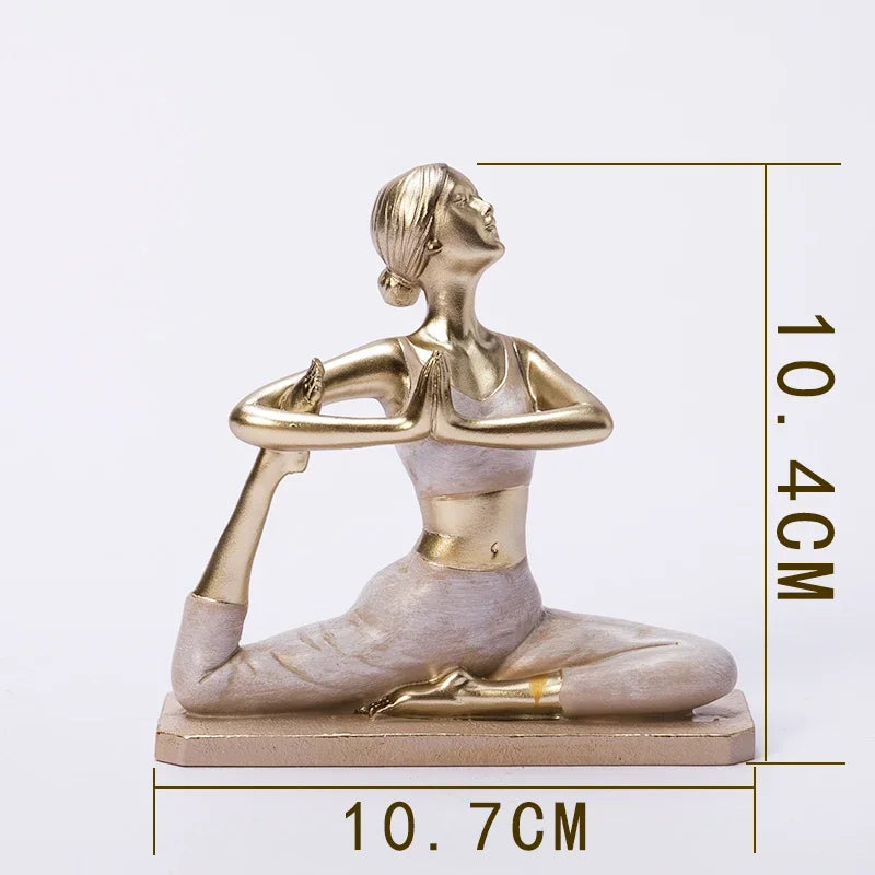 Elegant Yoga Girl Sculpture