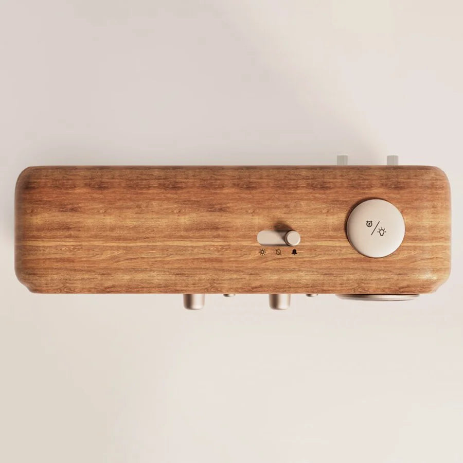 Vintage White Noise Alarm Clock with Wake-Up Light