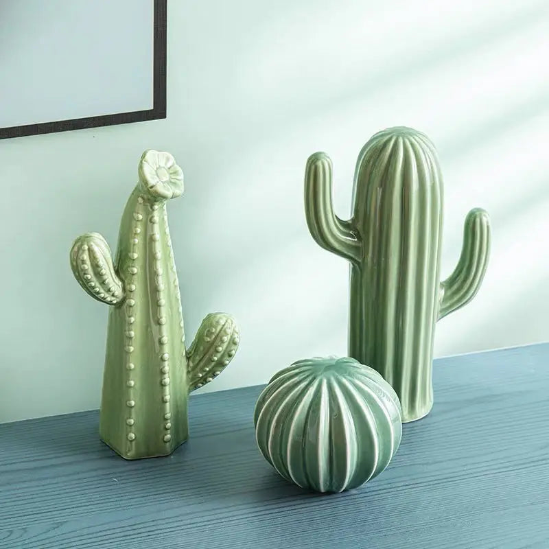 Nordic Ceramic Cactus Ornaments