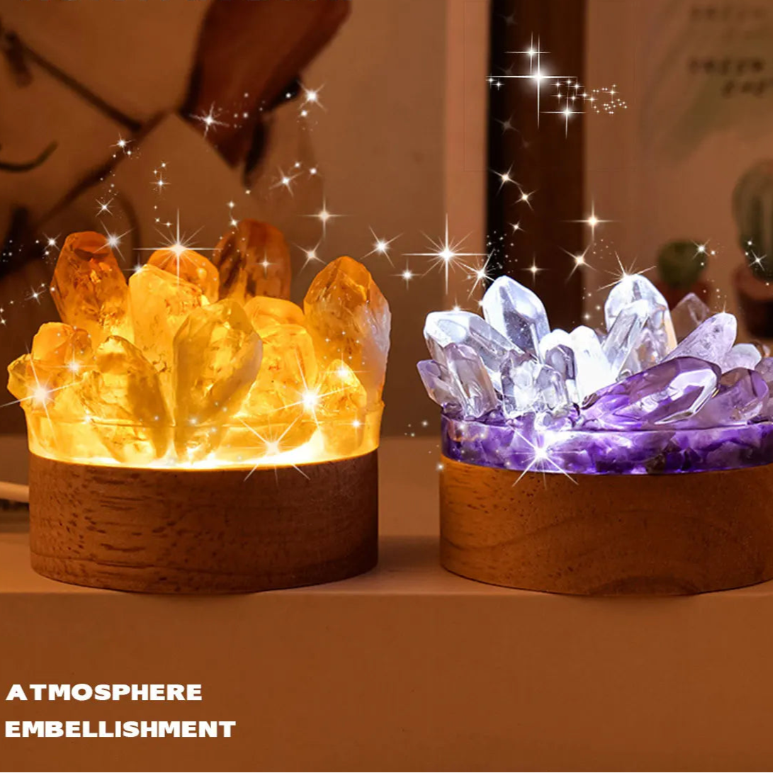 Natural Amethyst Crystal Lamp