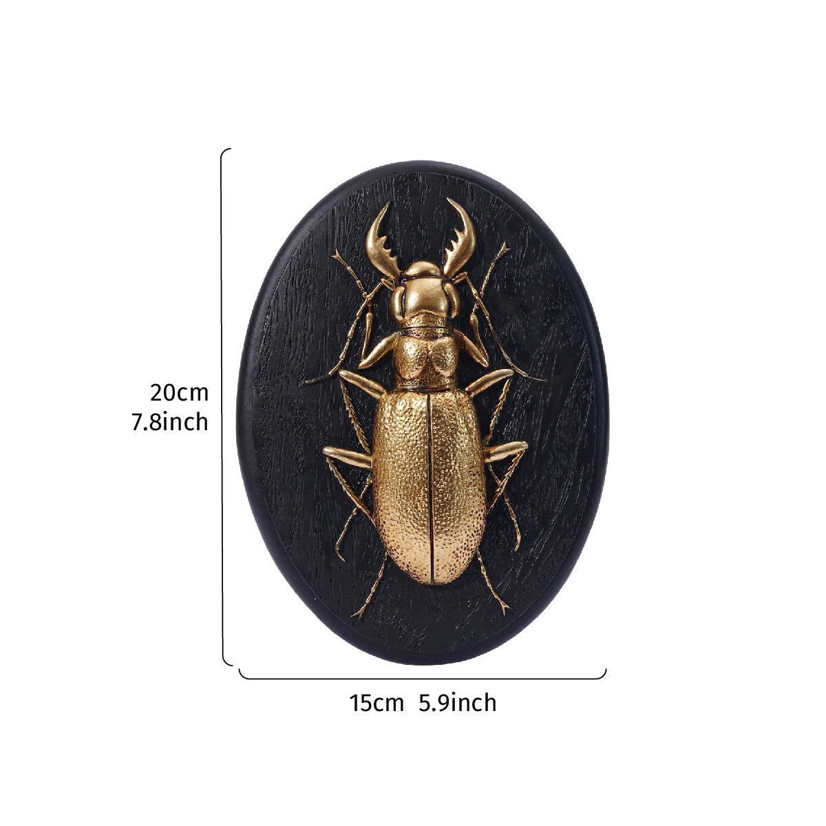 Golden Beetle Resin Wall Decor- Insect Themed Accent