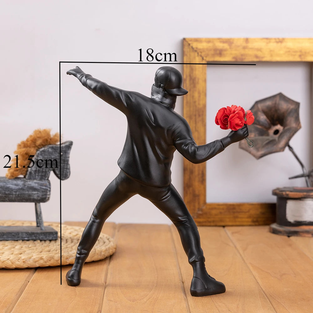 Modern Flower Thrower Statue