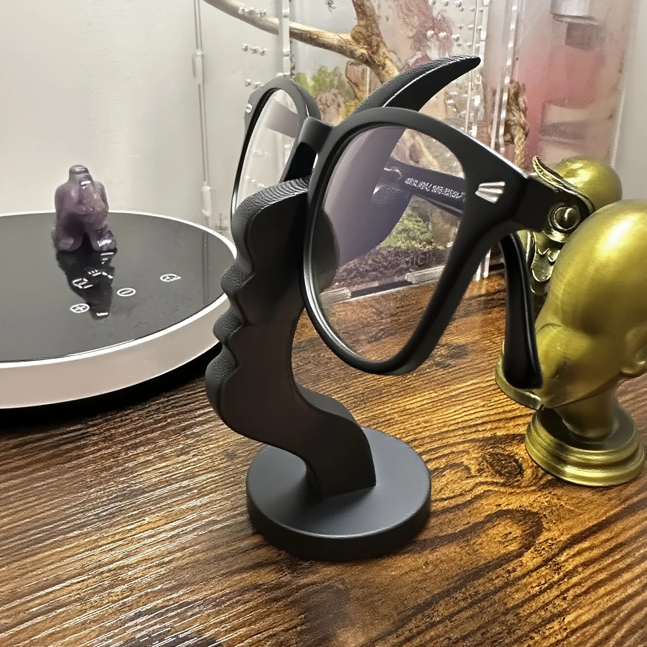 Creative Side Face Shaped Eyeglass Holder Stand