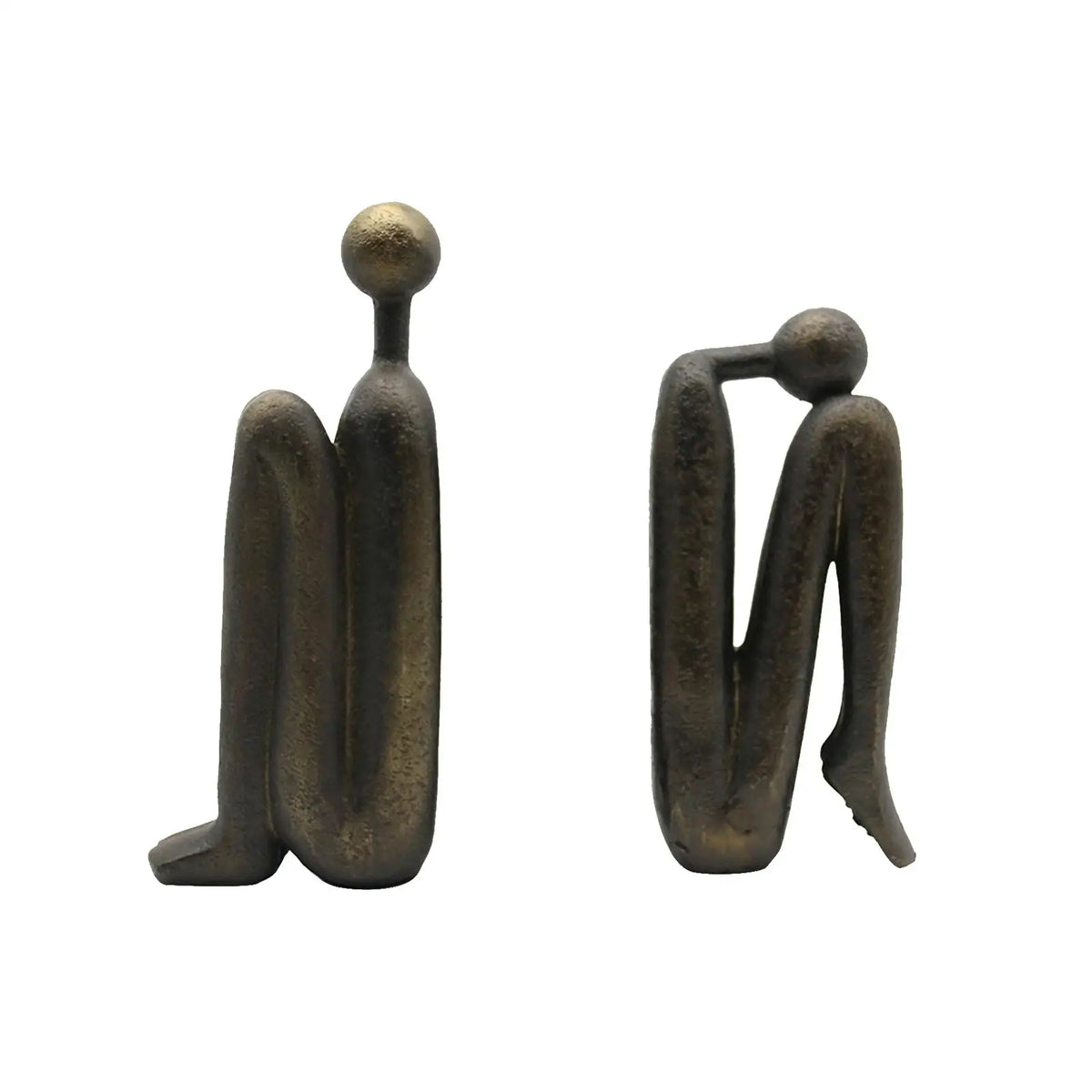 Modern Thinker Resin Bookends