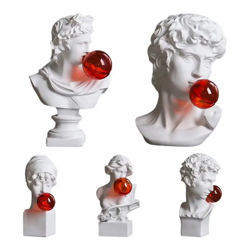 Pop Classic David Bust with Bubblegum Statue