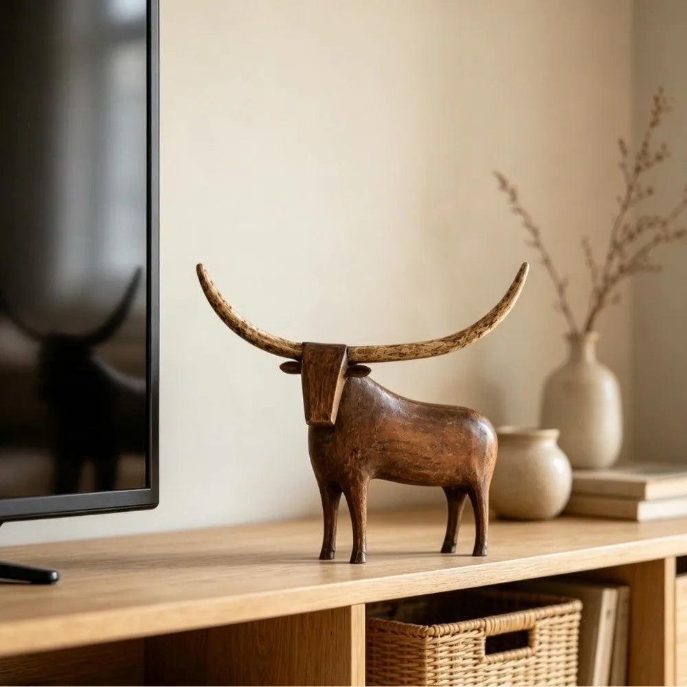 Rustic Western Animal Figurine – Cow or Sheep