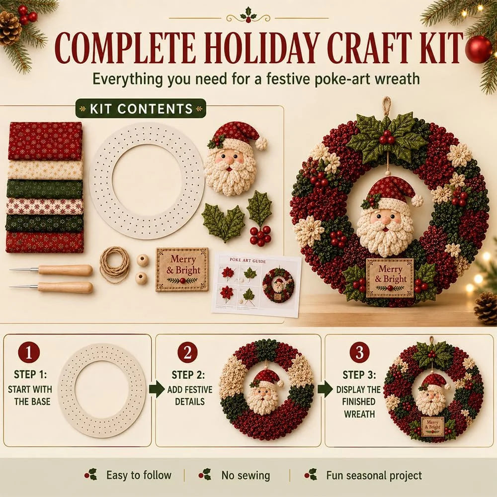 3D Christmas Wreath DIY Craft Kit