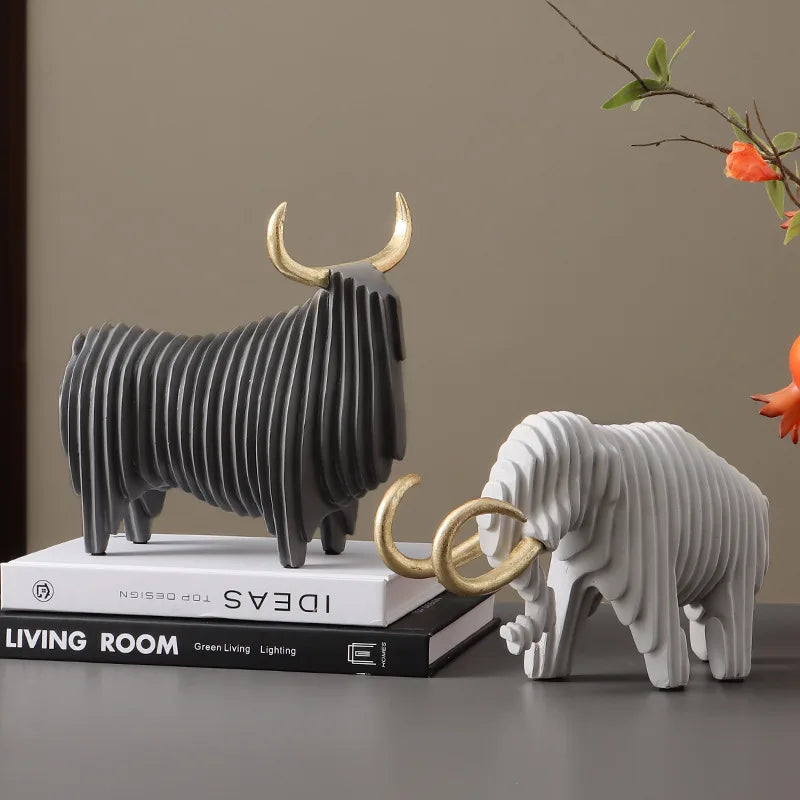 Abstract Geometric Animal Sculptures