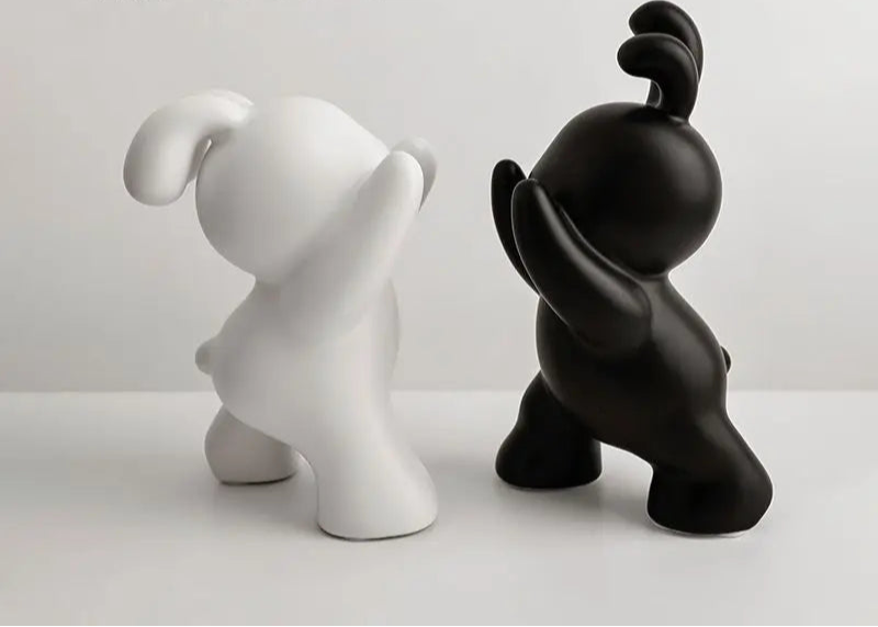 Minimalist Bunny Bookends