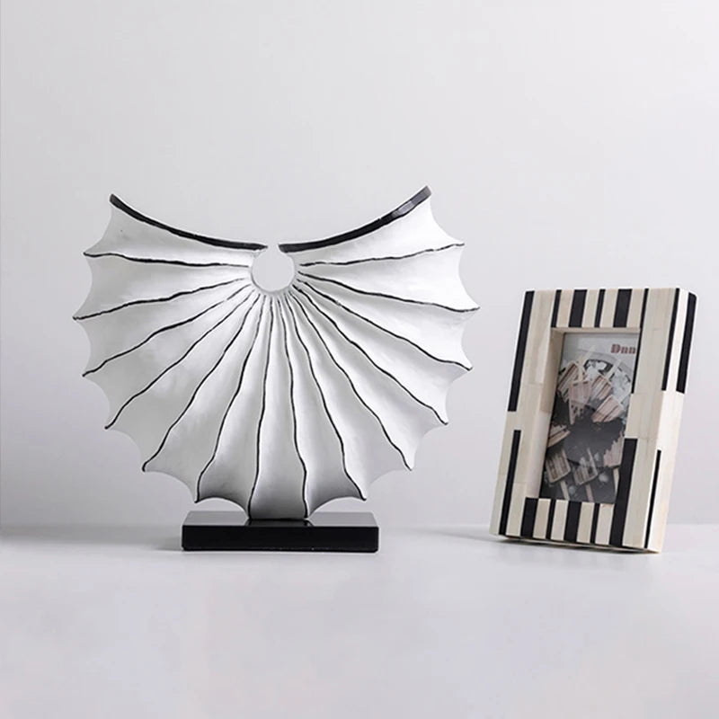 Abstract Fan Shaped Metal Sculpture - Ikorii