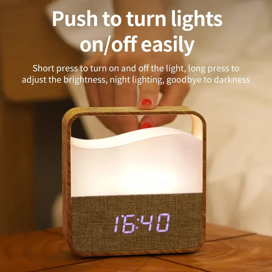 AuraGlow LED Night Light & Alarm Clock