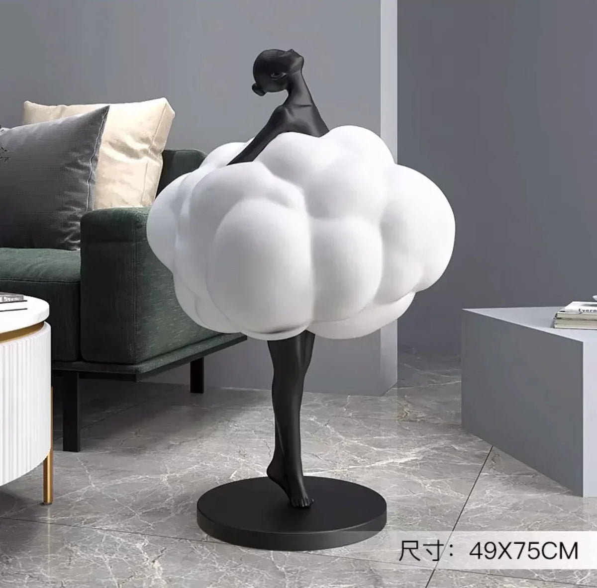 Modern Ballet Girl Cloud Statue