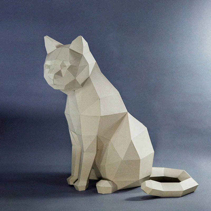 The Papercraft Purr-fection" 3D Cat Model Kit