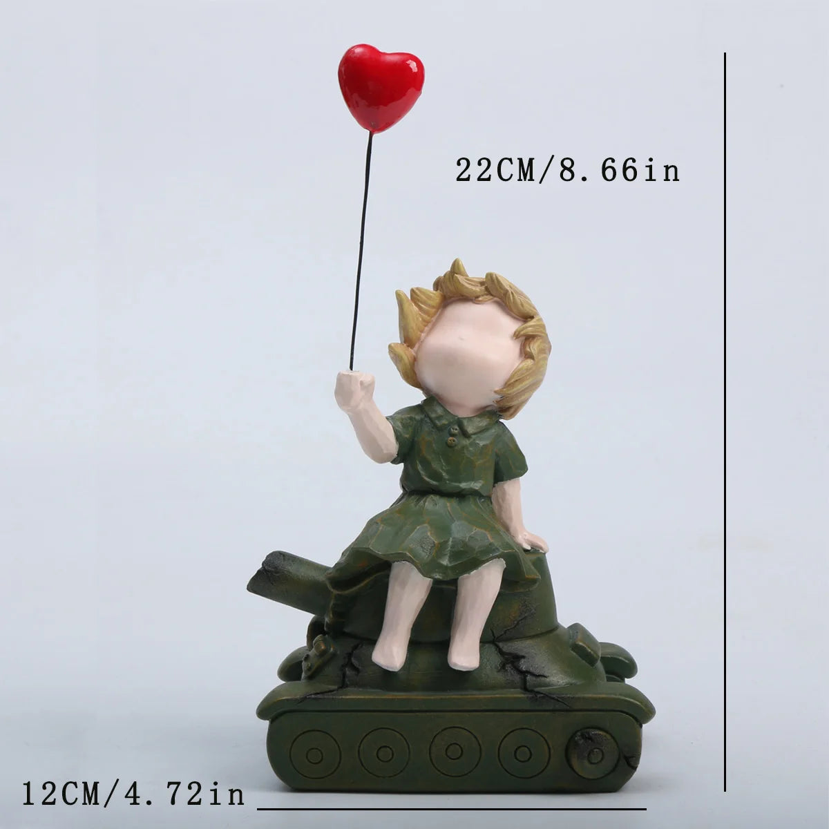 Heart Balloon Girl Sculpture
