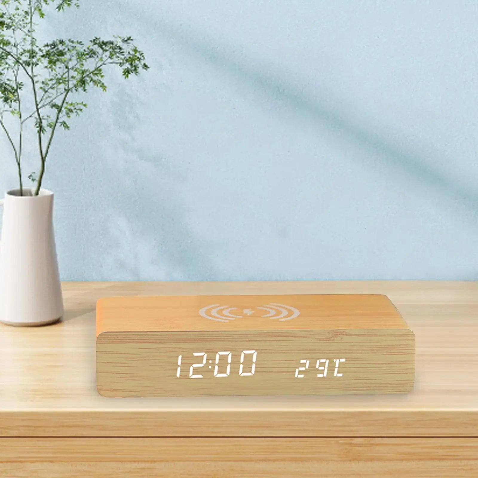 Wireless Charging LED Alarm Clock