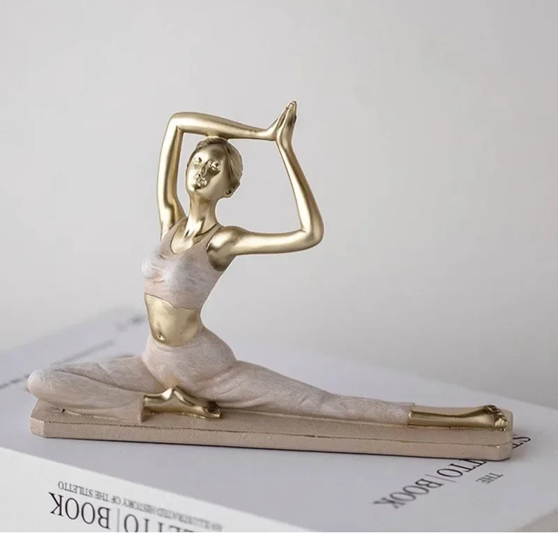 Elegant Yoga Girl Sculpture
