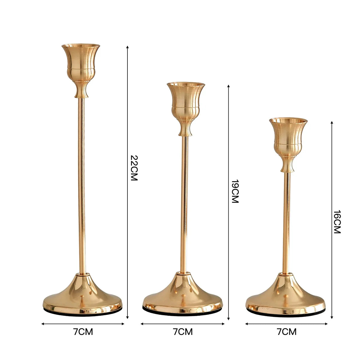 European-Style Minimalist Metal Candlestick Holders