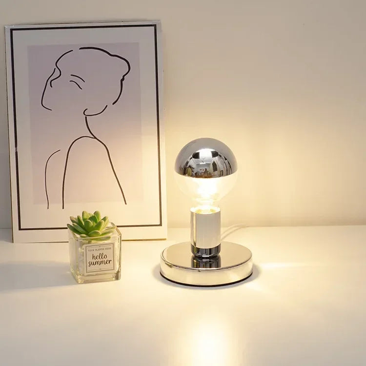 Chrome Bauhaus LED Table Lamp