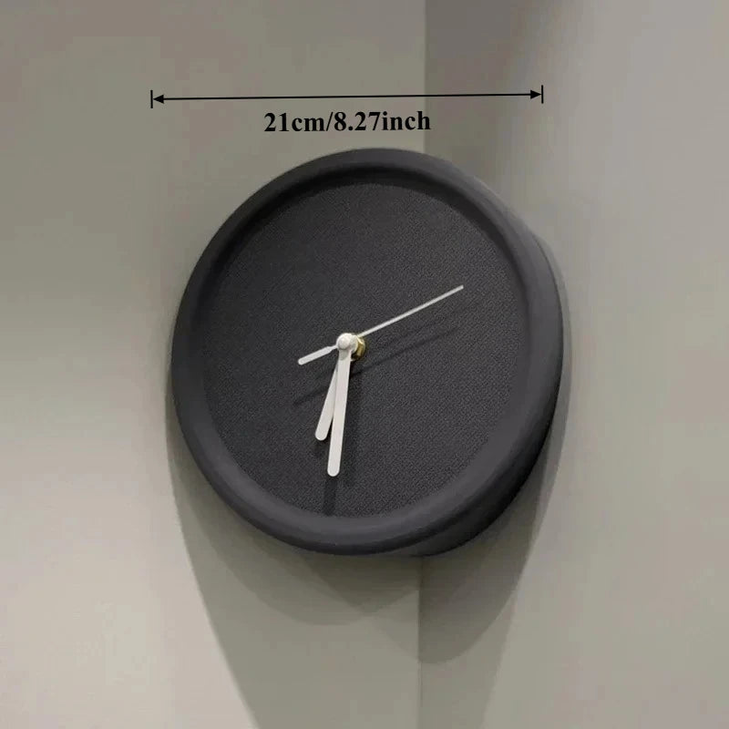 Minimalist Round Corner Wall Clock