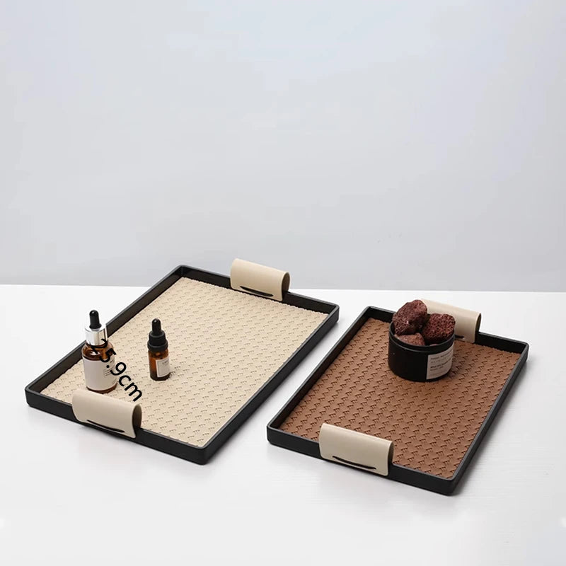 Luxury Decorative Leather Tray