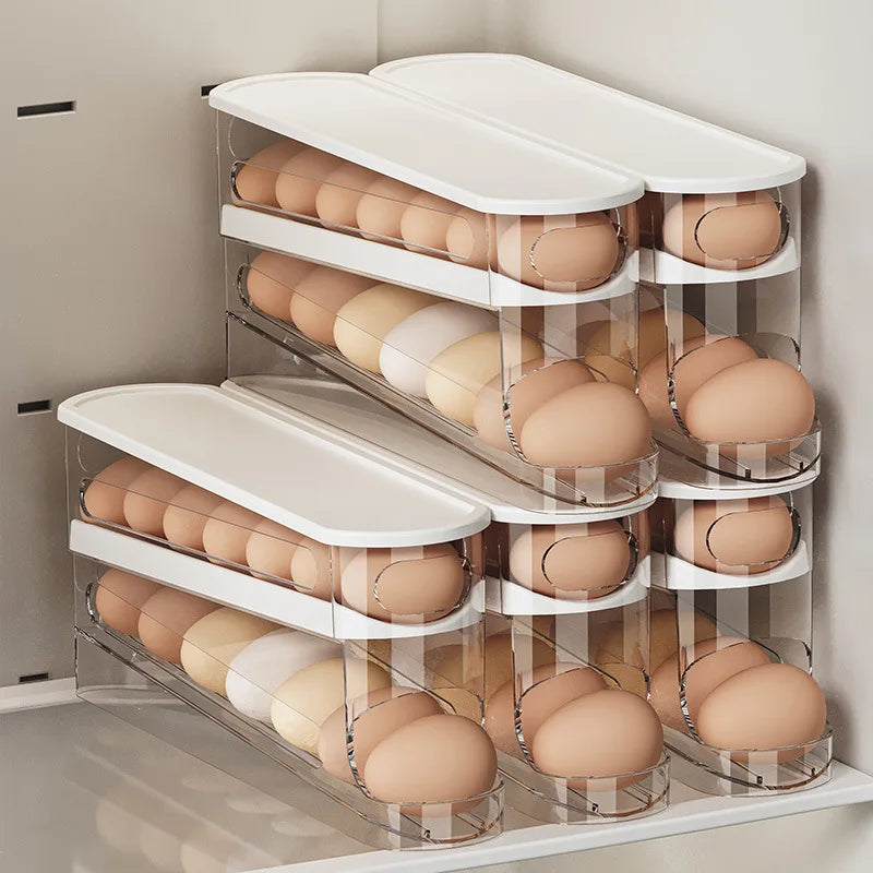 2-Tier Automatic Rolling Egg Storage Box