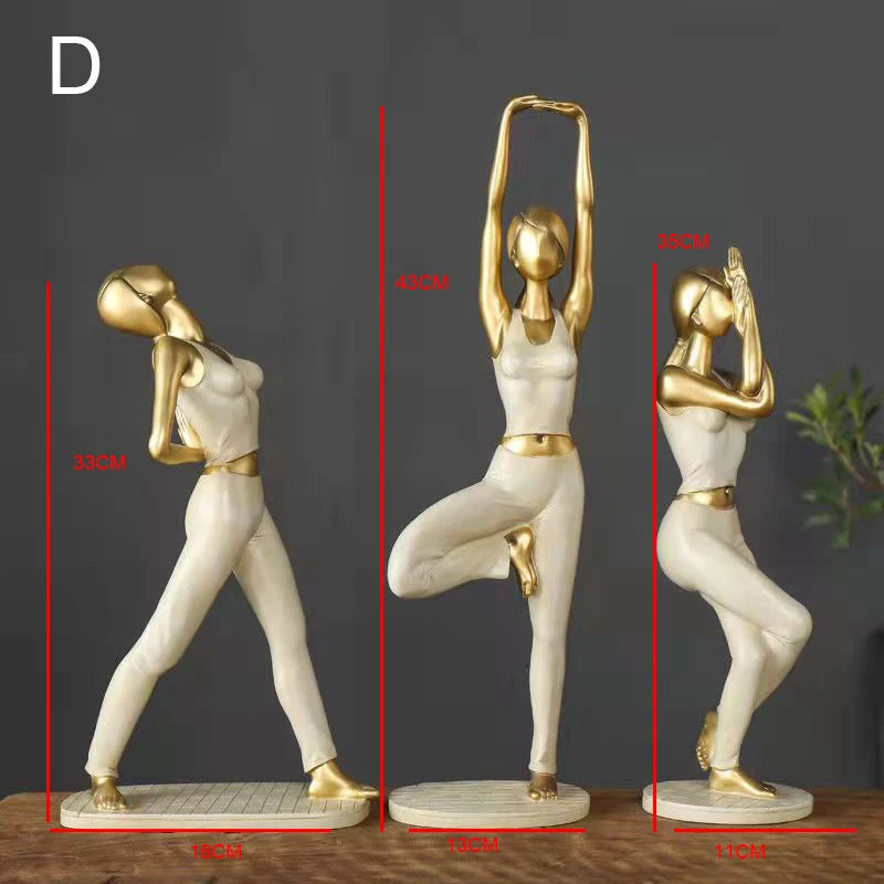 Artistic Yoga Pose Figurine Collection