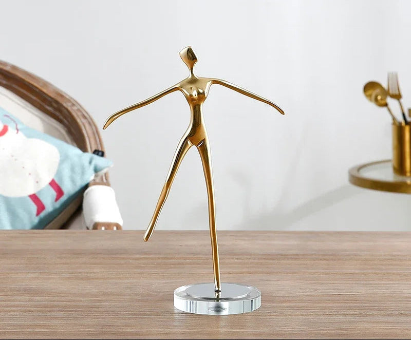 Copper Ballet Girl Figurines