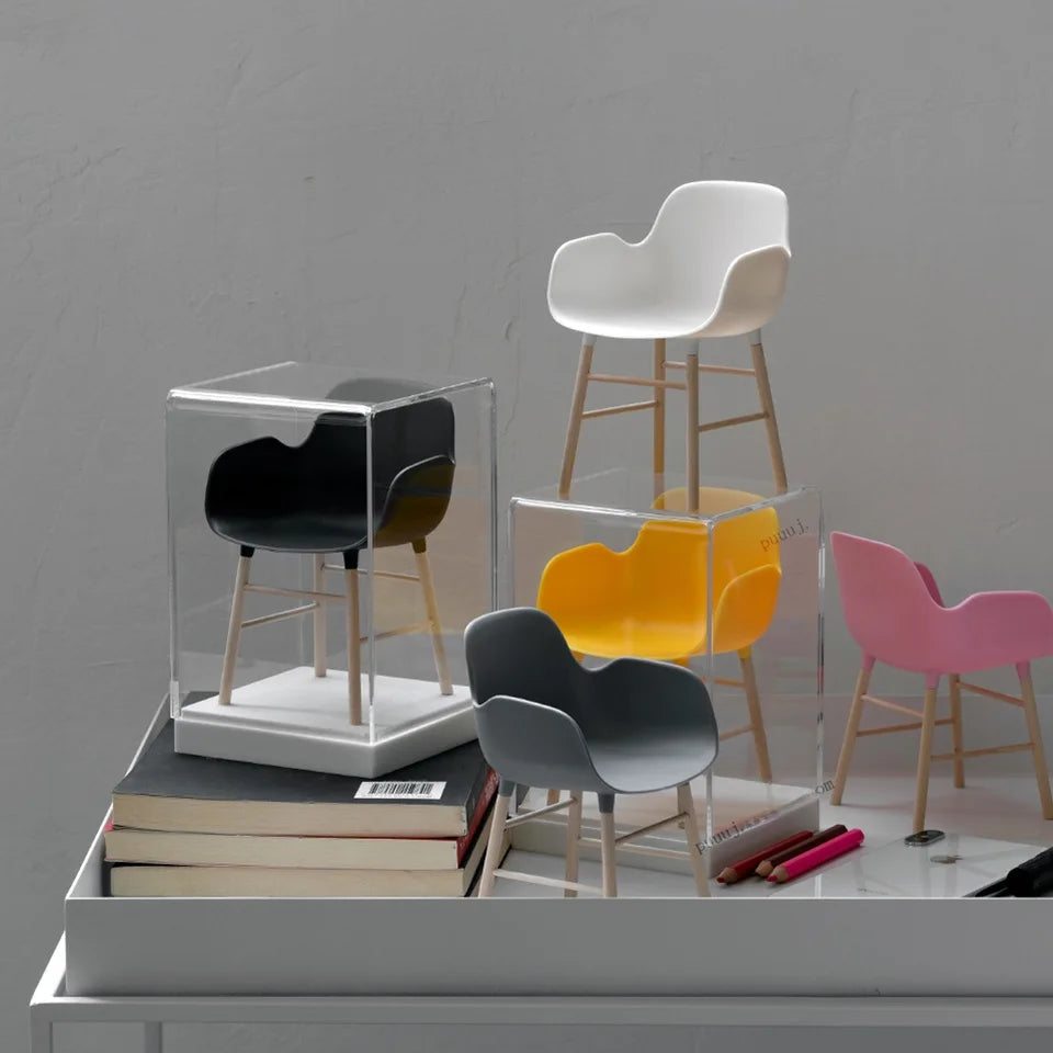Miniature Decorative Chair for Dollhouses and Scene Styling
