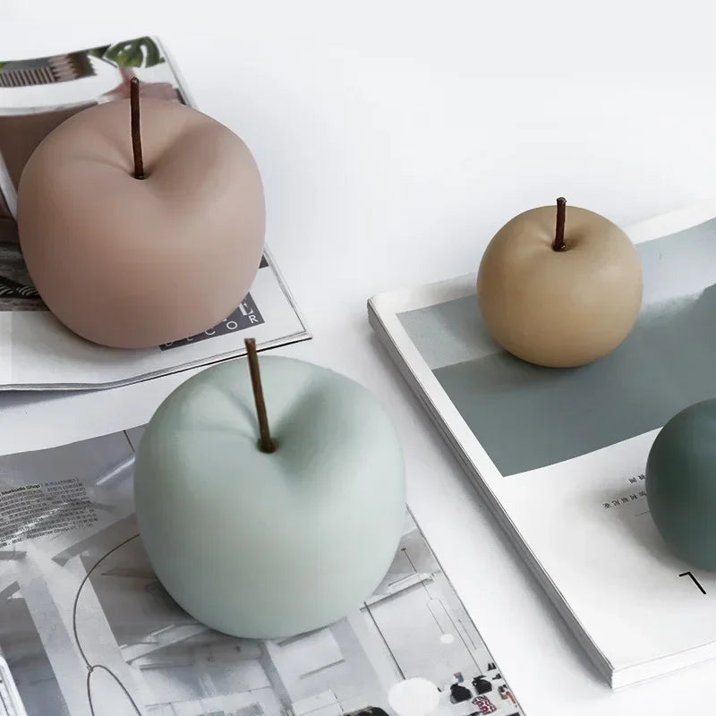 Nordic Ceramic Apple Sculpture
