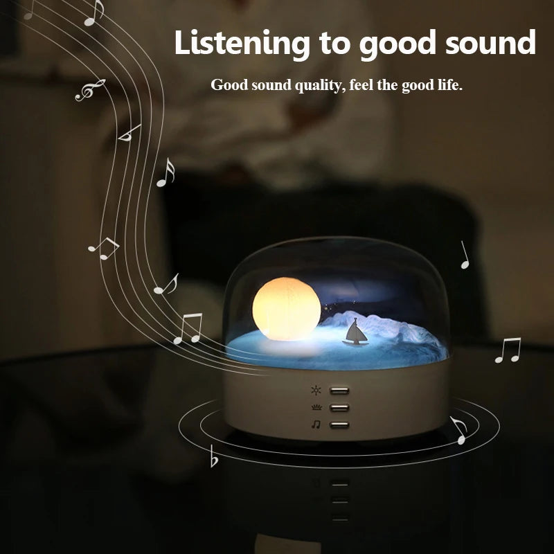 Moon Landscape Bluetooth Speaker & Night Light