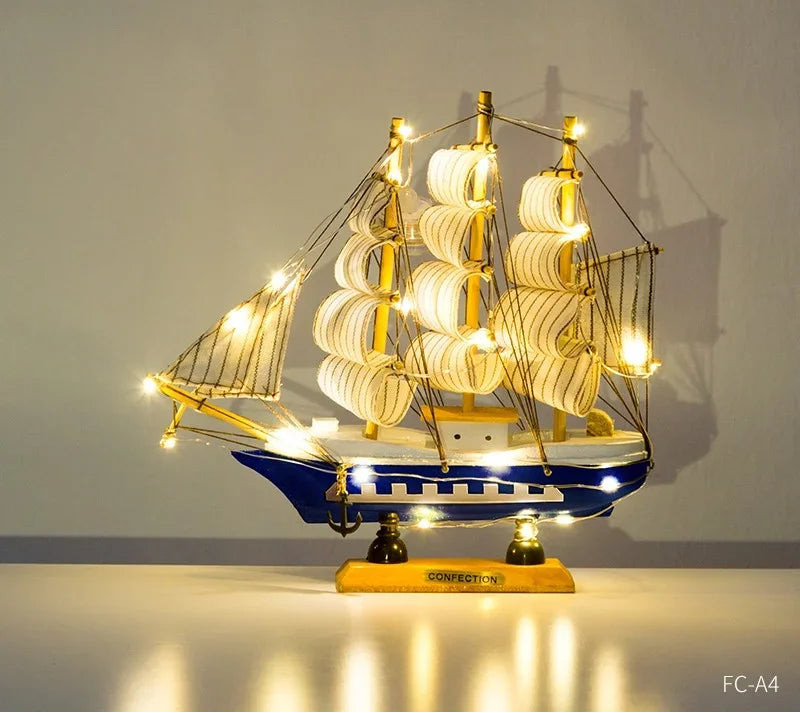 Creative & Luxury Metal Sailing Ship Model Figurines